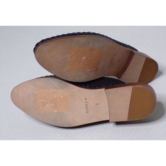 🆕 NISOLO Ama Woven Slip On Mules Flats Shoes Cushioned Black Leather 5 - Picture 14 of 14